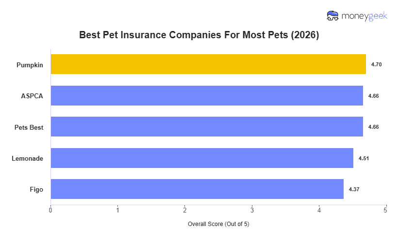 Best Pet Insurance Companies Chart