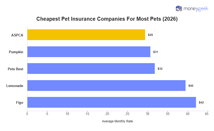 Cheapest Pet Insurance Companies Chart